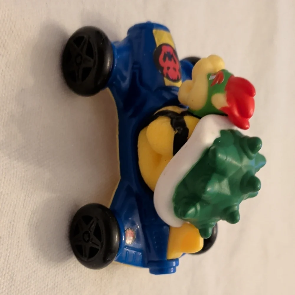 Bowser Super Mario Brothers Blue Racing Car Toy
